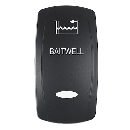 Pacer Group Pacer Actuator - 'BAITWELL' f/V Series Contura Switches - Black - Laser Etched Top/Bottom Light EV2LE-BTWL