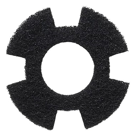 Tennant Scrubbing Pad, 7 in dia, Black 4029723