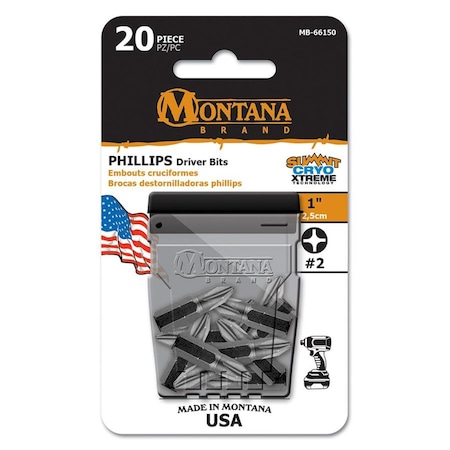 Montana Brand 1 in. Square No.2 Driver Bits Tic Tac MB-66151