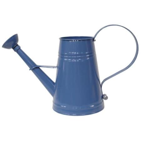 Superherostuff 1 gal Enameled Galvanized Steel Watering Can with Removable Rosette, Blue PA2998300