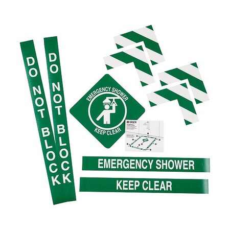 Brady Emergency Shower - Keep Clear Floor Lbl 178548