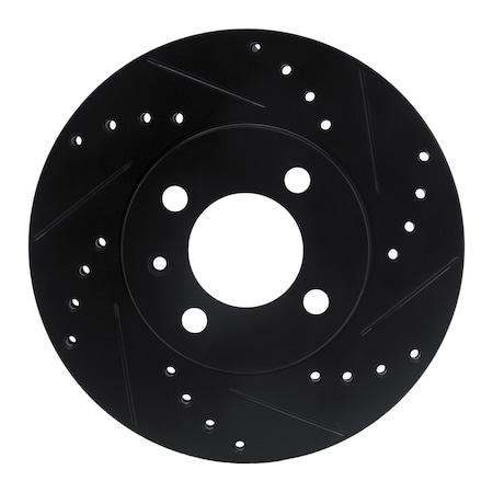 Dynamic Friction Co DFC Brake Rotor - Drilled and Slotted - Black 633-74006R