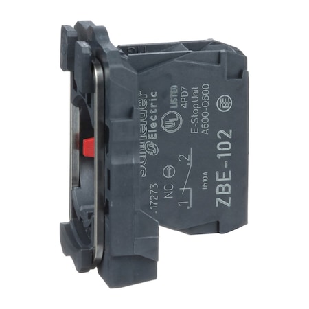 Schneider Electric Contact Block, 1NC Slow Break, 22mm ZB5AZ102