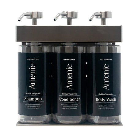 Amenie Sicilian Tangerine SOLera Oval 3 Chamber Refillable Dispenser, Satin 39334-O3-C-ST