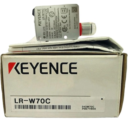 Keyence Photoelectric Sensor, Small/Dual Spot Type M12 Connector 4 Pin Type LR-W70C