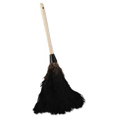Pinpoint Professional Ostrich Feather Duster with 10 in. Wood Handle - Black PI3204864
