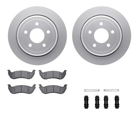 Dynamic Friction Co DFC GEOSPEC Coated Rotors with 5000 Brake Pads - Ceramic and Hardware 4512-56016