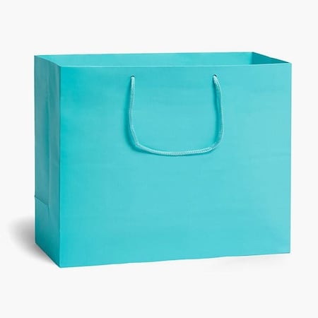 Nashville Wraps Turquoise Matte Gift Bags, Vogue 16x6x12, 100PK MTVBTU