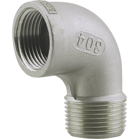 Plumbeeze PLUMB-EEZE 1/2'' FIP 90 Deg. Stainless Steel Street Elbow, 1/4 Bend U2-SSSE-05