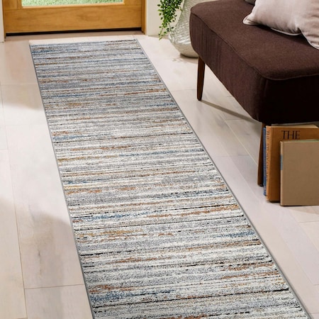 World Rug Gallery Multi-Tonal Runner Rug 2 ft 3 in x 6 ft Multi WR204MULTI23X6