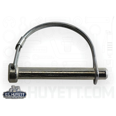 Huyett Snap & Lock Pin, RH, 2-Wire, Zn Plt Low Carbon Steel, .375 Dia x 2.5 L x 2.75 Shk L SNAP-375-2500R