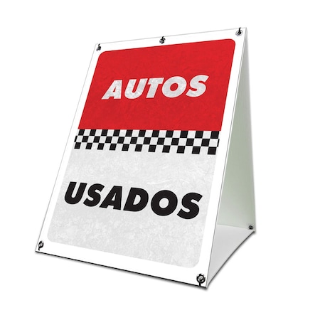 Signmission Autos Usados, 36 Inch x 24 Inch A-frame Yard Sign, Coroplast Yard Sign SBC-2436-30345