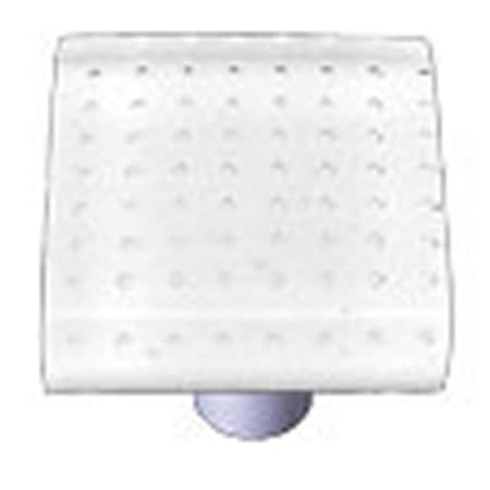 Palacedesigns Bubbles White Rectangle Glass Cabinet Pull - Aluminum Post PA883612