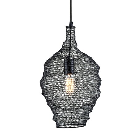 Troy Lighting Wabi Sabi 1 Light Pendant 12 In. Black F6775-SBK