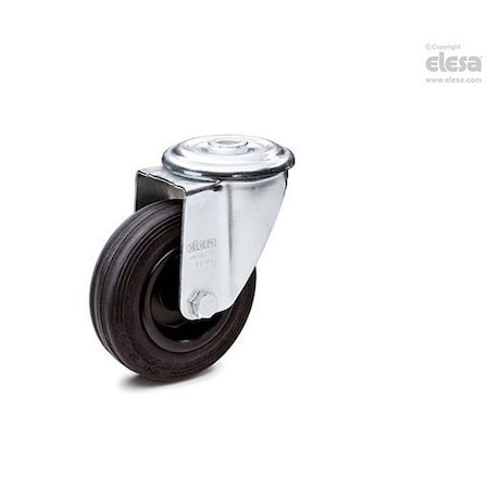 Elesa 449701 Castors steel bracket Vulcanised rubber coating plate bracket 449701