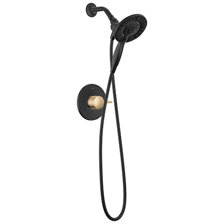 Delta Albion Monitor 14 Series Shower Trim Only with In2ition Hand Shower Matte Black / Champagne Bronze T142855-GZ-I