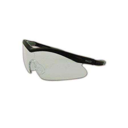 Magid Safety Glasses, Indoor/Outdoor Lens, Black/Gray Frame, 1 PR Y75BKIO