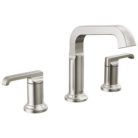 Delta Tetra Two Handle Widespread Bathroom Faucet In Lumicoat Stainless 35589-SS-PR-DST