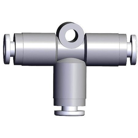 Smc Push-Fit Tee Fitting, White, Rigid KPT04-00
