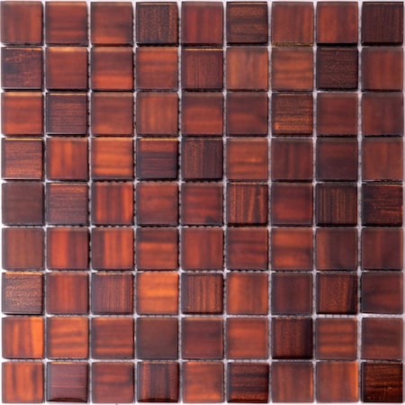 Apollo Tile Bronze 11.3 in x 11.3 in Glass Glossy, Matte Floor and Wall Mosaic Tile 4.43 sqft/case, 5PK APLJP88301A