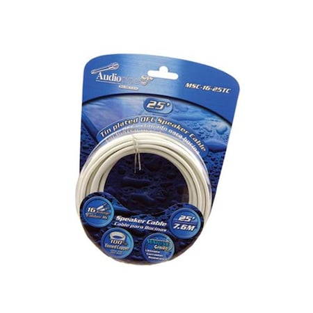 Audiopipe 16 Gauge 25 ft. Tin Copper Speaker Wire Marine Grade MSC-16-25TC