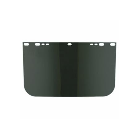 Anchor Brand Visor, Dark Green, Unbound, 15-1/2 in L x 9 in H, for Jackson Safety Head Gear/Cap Adaptors 101-3442-U-DG