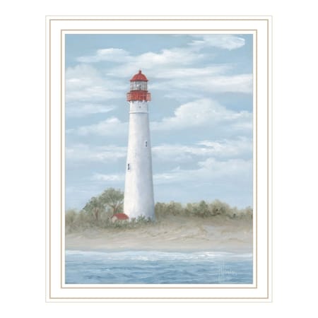 Homeroots Cape May Light White Framed Print Wall Art 529955
