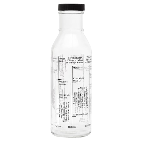 Kolder Salad Dressing Mixer Glass Bottle for Light Recipes 13215