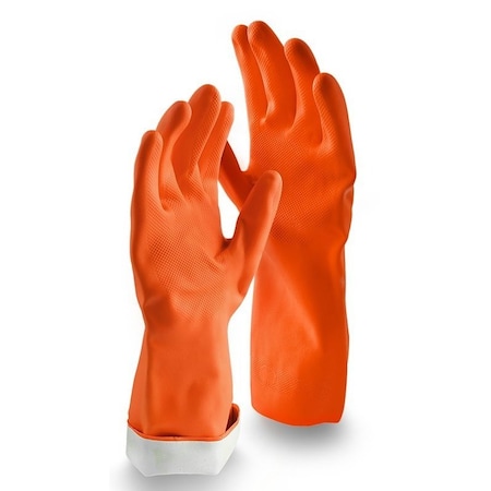 Libman Libman Premium Reusable Gloves, M, 13 in L, Latex, Orange 1324