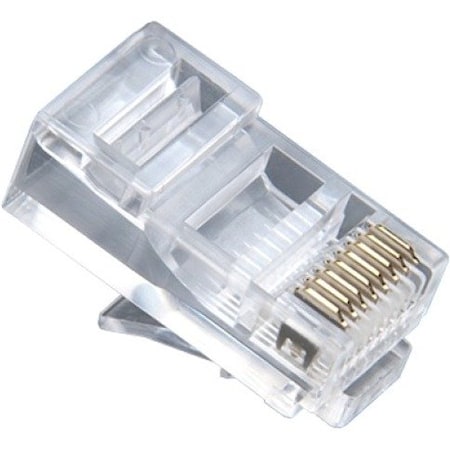 Platinum Tools RJ45 8P8C, ROUND-SOLID, 3 PRONG. 500/BAG. 106150