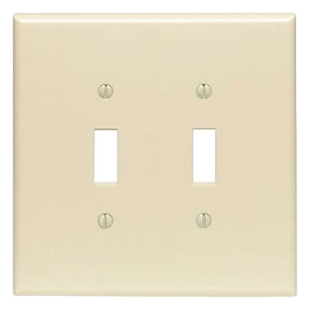 Leviton Wall Plate, Toggle, Ivory, Plastic 86109