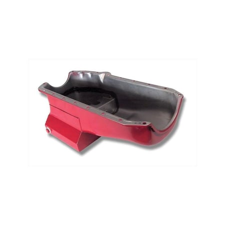 Hard Top 7 qt Street Oil Pan with Kick, Orange for Small Block Chevrolet HA1111727