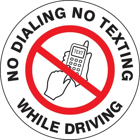 Accuform SAFETY LABEL NO DIALING NO TEXTING LVHR314