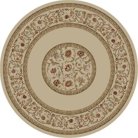 Concord Global Trading Concord Global  7 ft. 10 in. Ankara Floral Garden - Round, Ivory 62229