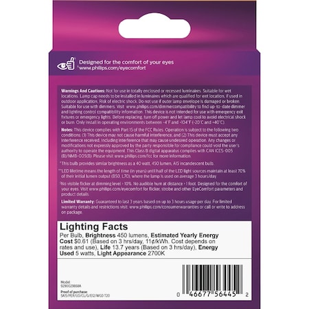 Signify Ultra Definition Warm Glow 40W Equivalent Soft White A15 Candelabra LED Light Bulb, 2PK 564450