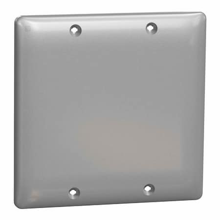Square D Blank Plate, X Series, 2 Gang, Gray, Matte, Number of Gangs: 2 Polycarbonate, Matte Finish, Gray SQWS140002GY