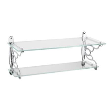 Templeton s  Double Glass Bathroom Shelf - Dark Bronze TE3860096