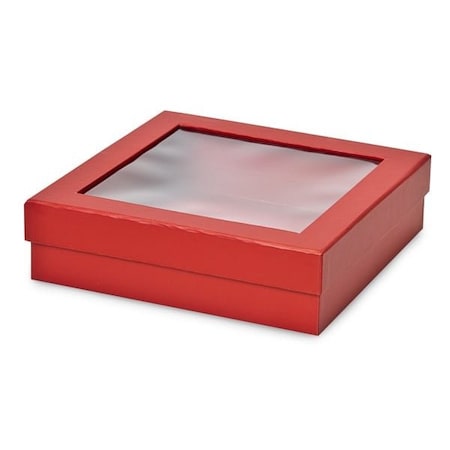 Nashville Wraps Red Gourmet Rigid Window Box, X-Large 7.75x7.75x2in, 18PK 612BRE