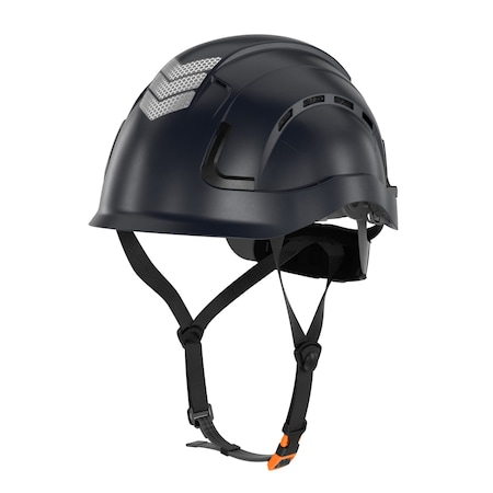 Defender Safety H2-CH Safety Helmet w/ HiViz Kit - Type 2 Class C, ANSI Z89 and EN12492 rated, Black H2-CH-06-HV