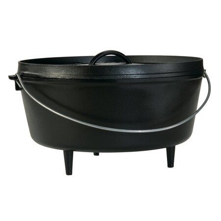 Lodge 14 Inch / 10 Quart Cast Iron Deep Camp Dutch Oven L14DCO3