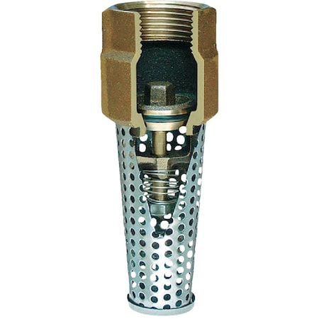 Simmons 1-1/4'' Silicon Bronze Foot Valve Lead Free 454SB