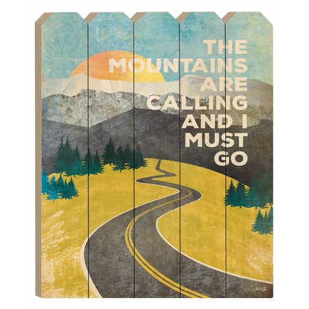 Homeroots The Mountains are Calling Unframed Print Wall Art 407512