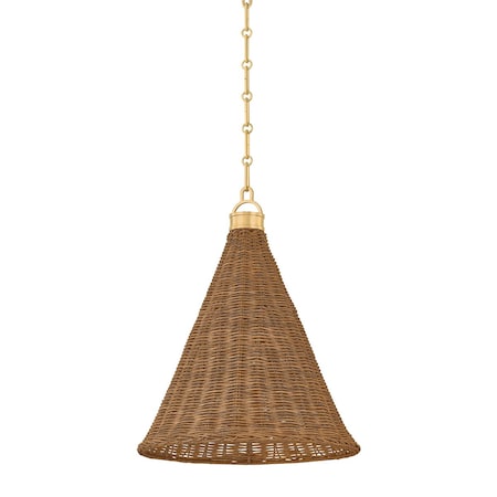 Hudson Valley Lighting Kensington 14.75 in. Pendant in Aged Brass by Mark D. Sikes MDS2102-AGB