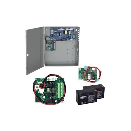 Schlage Electronic Security 2A Power Supply, 4 Relay Option Board, Battery Backup Kit, 12/24VDC PS902-4R-BBK
