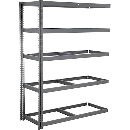 Global Industrial 5 Shelf, Heavy Duty Boltless Shelving, Add On, 60"W x 24"D x 60"H, No Deck B3164080