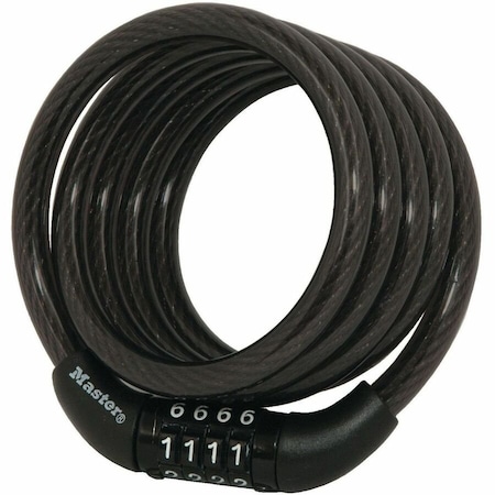 Master Lock No 8143D Cable Lock, 4' Combination Cable Lock, PK6 8143D