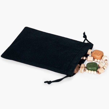 Nashville Wraps Black Velour Jewelry Bags with Drawstrings, 4x5.5, 100PK 95639