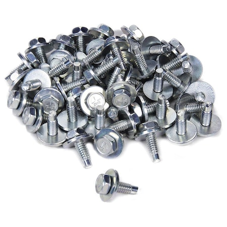 Allstar Performance 0.75 in. Body Bolt Clips, Silver, 50PK ALL16552-50