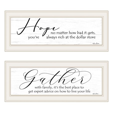 Set Of Two Gather Together 1 White Framed Print Wall Art, 2PK