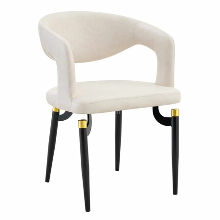 Leisuremod Entice PU Leather Dining Chair with Iron Legs EC60CR